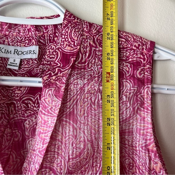 Kim Rogers Pink Paisley Sleeveless Blouse women’s Size Small Ombré 100% cotton - Picture 8 of 9